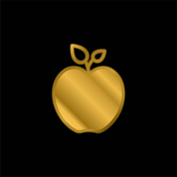 Apple pozlacené kovové ikony nebo vektor loga - Vektor, obrázek