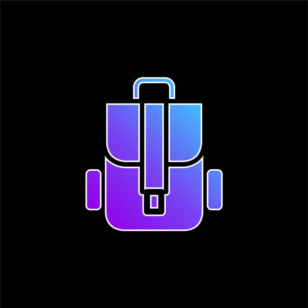 Backpack blue gradient vector icon - Vector, Image