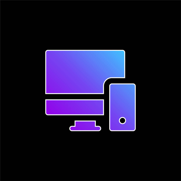 Adaptivní modrá ikona přechodu - Vektor, obrázek