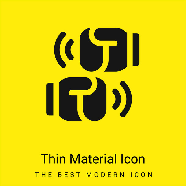 Box minimální jasně žlutý materiál ikona - Vektor, obrázek