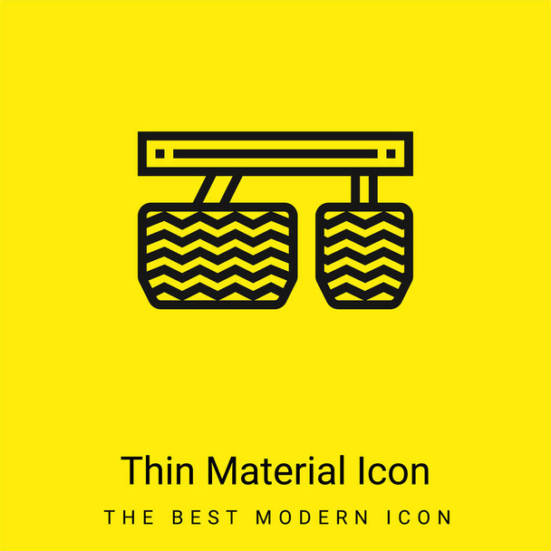Gyorsító minimális világos sárga anyag ikon - Vektor, kép