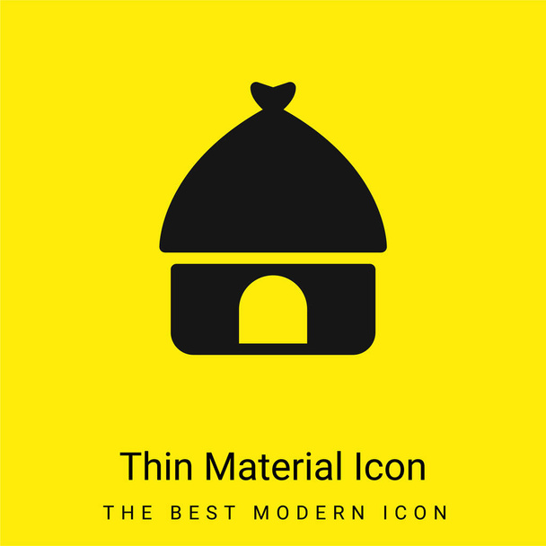 African minimal bright yellow material icon - Vector, Image