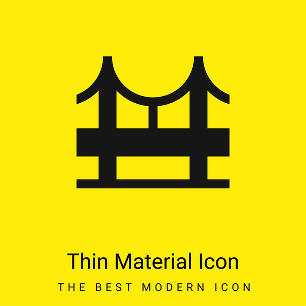 Γέφυρα minimal φωτεινό κίτρινο εικονίδιο υλικού - Διάνυσμα, εικόνα