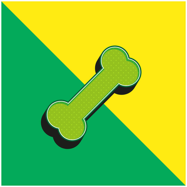 Osso Logo icona vettoriale 3D moderna verde e gialla - Vettoriali, immagini