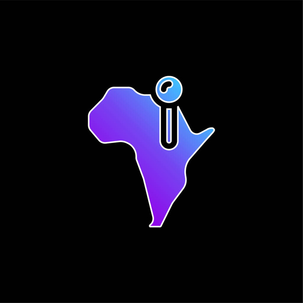 Ícone de vetor gradiente azul da África - Vetor, Imagem