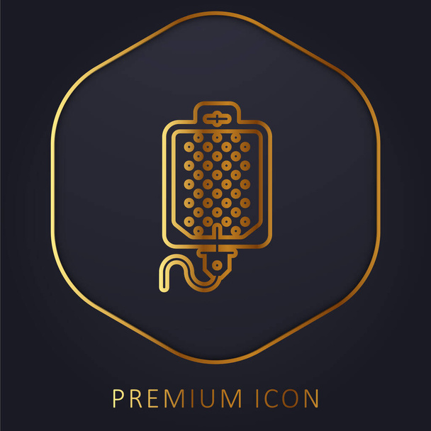 Verensiirto kultainen linja premium logo tai kuvake - Vektori, kuva