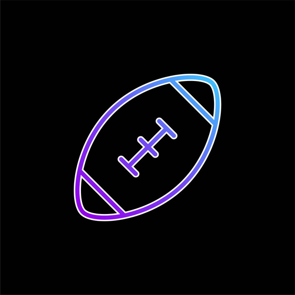 American Football Game icono de vector de gradiente azul - Vector, imagen