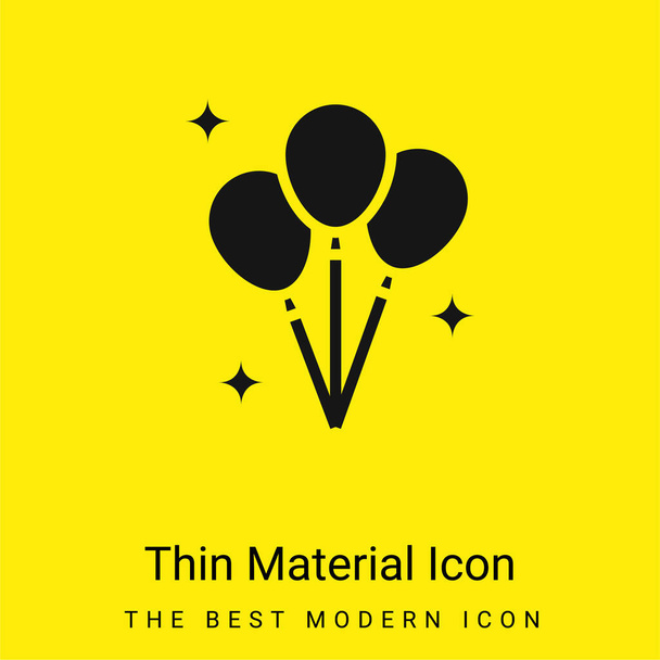 Palloncini icona minimale materiale giallo brillante - Vettoriali, immagini