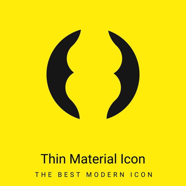 Articulación mínima icono de material amarillo brillante - Vector, Imagen