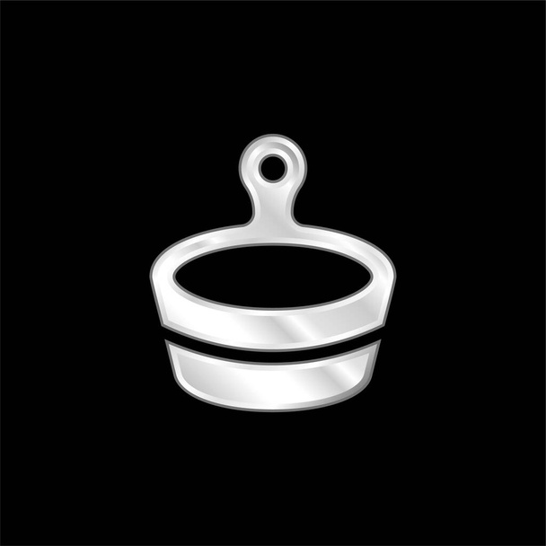 Ванна срібна металева ікона
 - Вектор, зображення