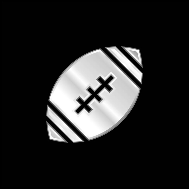 Piłka posrebrzana metalowa ikona - Wektor, obraz