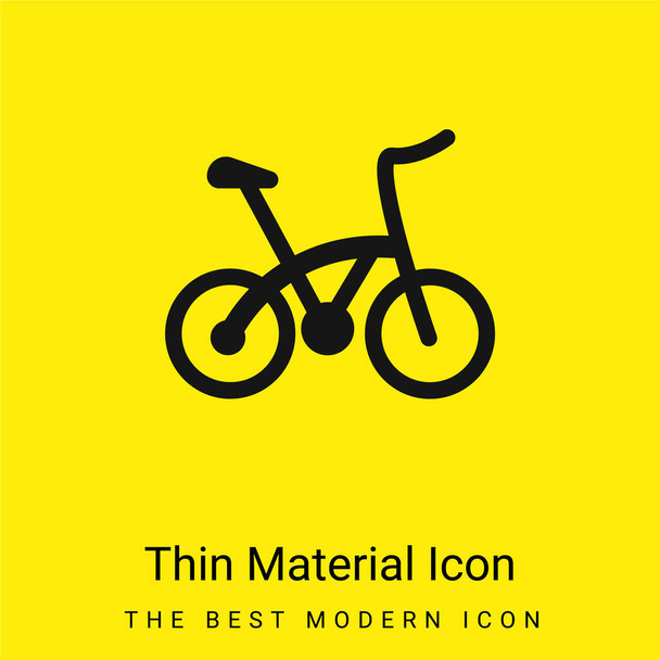 Ποδήλατο ελάχιστο φωτεινό κίτρινο εικονίδιο υλικό - Διάνυσμα, εικόνα