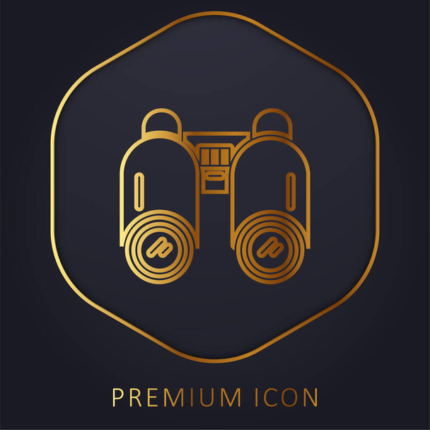 Távcső arany vonal prémium logó vagy ikon - Vektor, kép