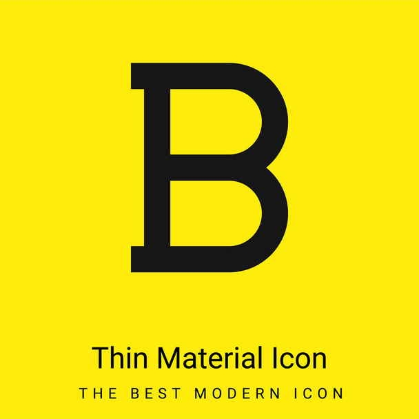 Kühne minimale leuchtend gelbe Materialsymbole - Vektor, Bild