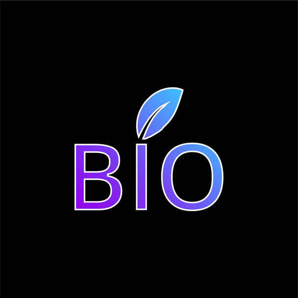 Símbolo de energia bio ícone de vetor gradiente azul - Vetor, Imagem