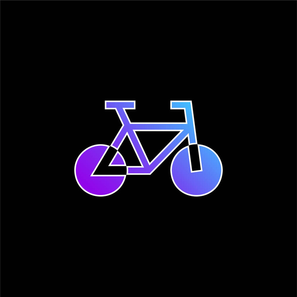 Bicycle blue gradient vector icon - Vektor, obrázek