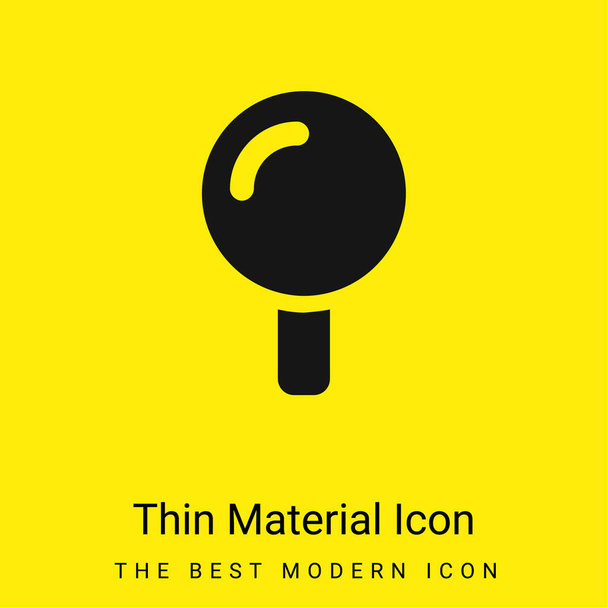 Musta Golf Ball minimaalinen kirkkaan keltainen materiaali kuvake - Vektori, kuva
