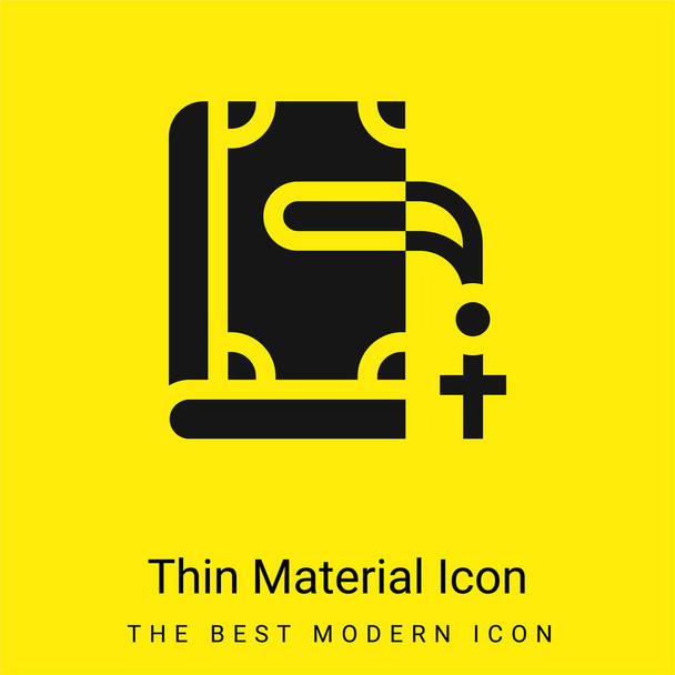 Bible minimální jasně žlutý materiál ikona - Vektor, obrázek