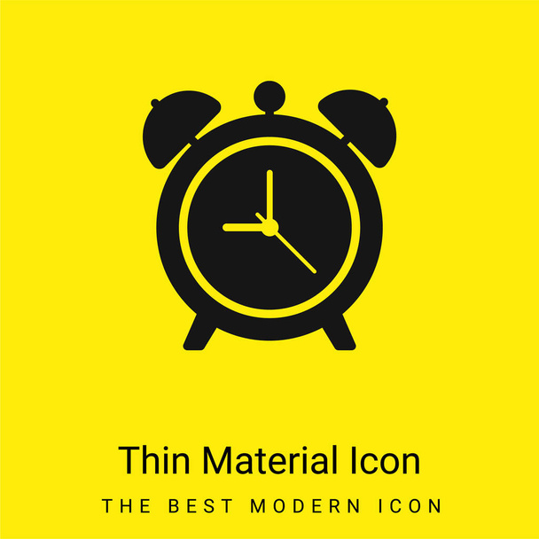 Sveglia minimale icona materiale giallo brillante - Vettoriali, immagini