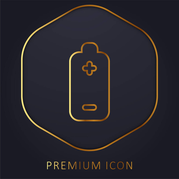 Akkumulátor arany vonal prémium logó vagy ikon - Vektor, kép