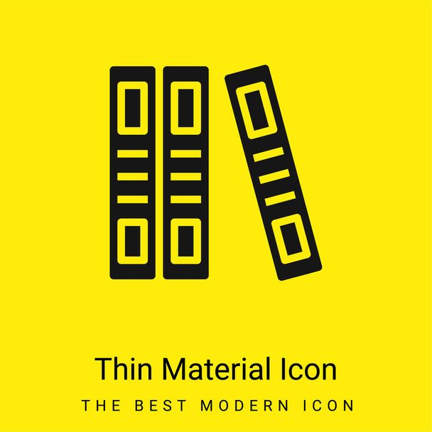 Könyv minimális fényes sárga anyag ikon - Vektor, kép