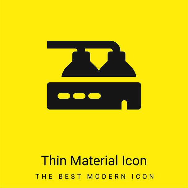 Sörgyár minimális fényes sárga anyag ikon - Vektor, kép