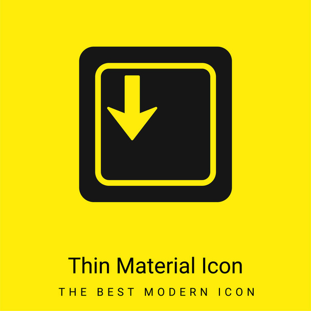 Tasto freccia giù sulla tastiera icona materiale giallo brillante minimo - Vettoriali, immagini