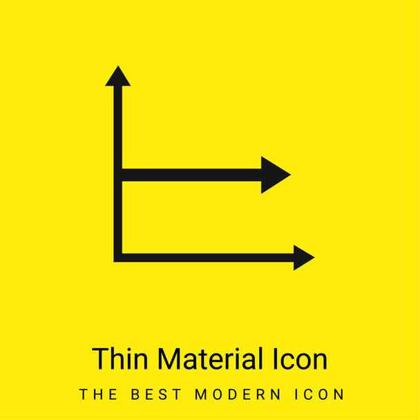 Стрелки Графический минимум иконки из ярко-желтого материала - Вектор,изображение