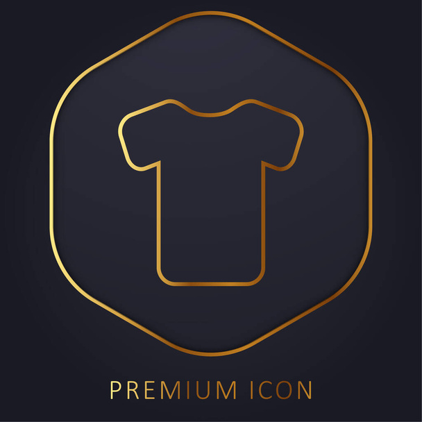 Μαύρο πουκάμισο χρυσή γραμμή πριμοδότηση λογότυπο ή εικονίδιο - Διάνυσμα, εικόνα