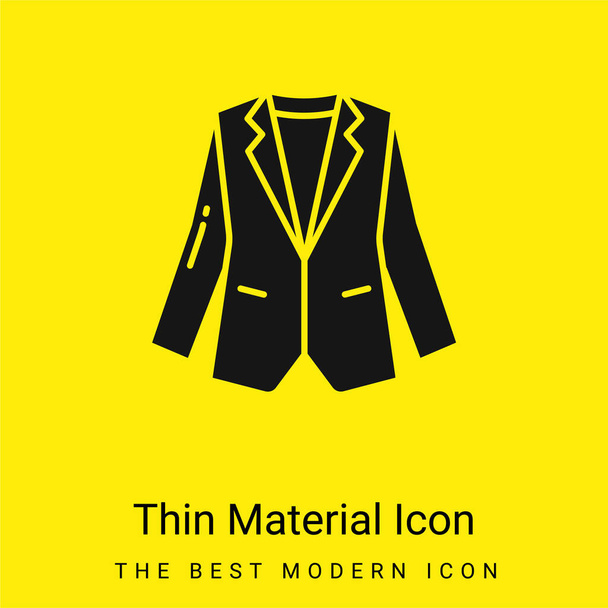 Blazer icona minimale materiale giallo brillante - Vettoriali, immagini