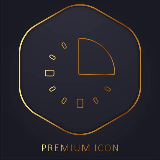 15 минут золотой линии премиум логотип или значок - Вектор,изображение