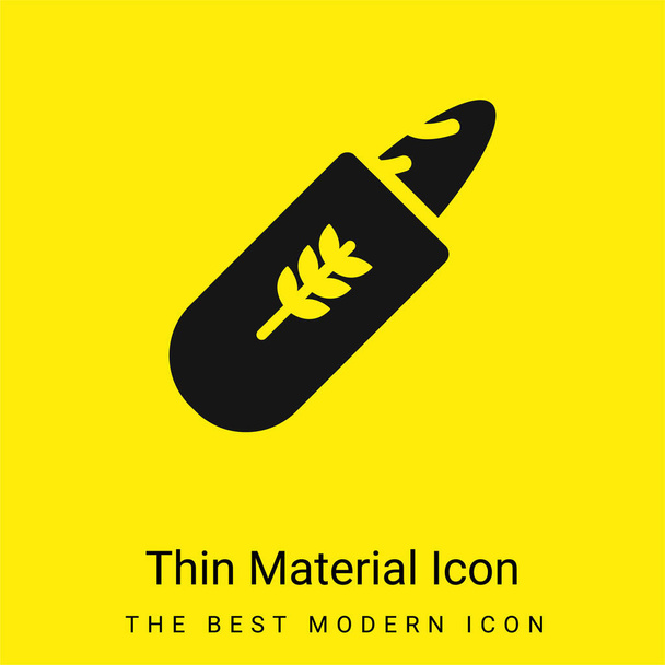 Pan Embalaje mínimo icono de material amarillo brillante - Vector, Imagen