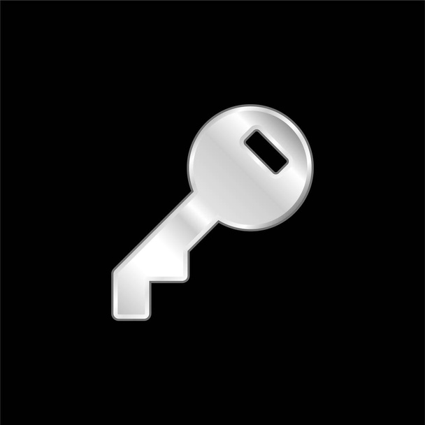 Заполненный ключ доступа Циркулярный инструмент серебристый иконка металлический - Вектор,изображение