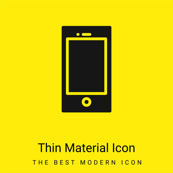 Ipod de Apple mínimo icono de material amarillo brillante - Vector, imagen