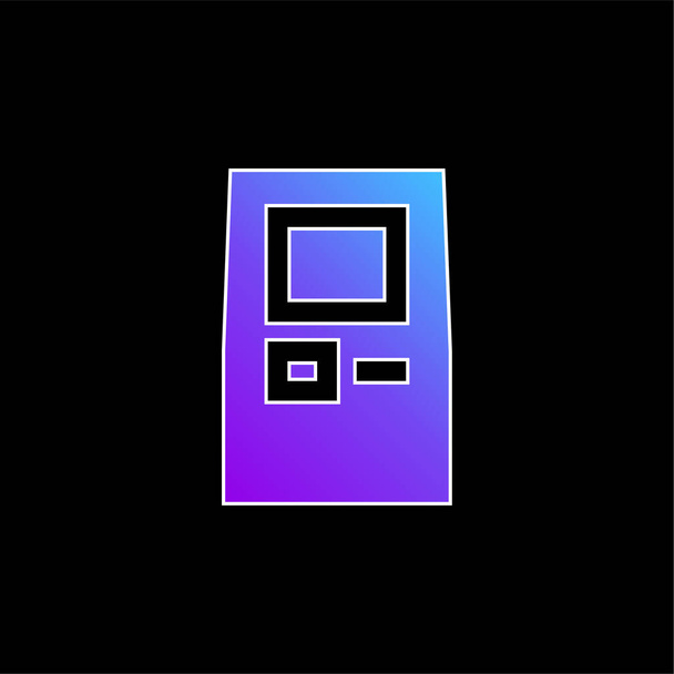 Modrá ikona vektoru přechodu ATM MAchine - Vektor, obrázek