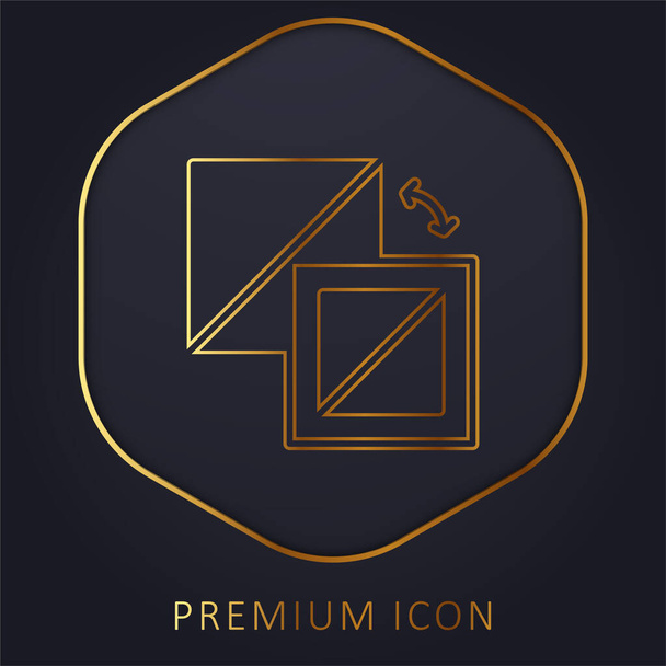 Background golden line premium logo or icon - Vector, Image