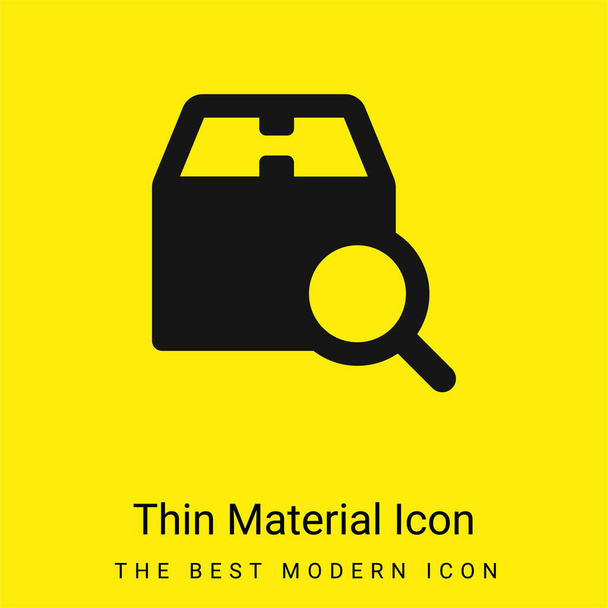 Laatikko minimaalinen kirkkaan keltainen materiaali kuvake - Vektori, kuva