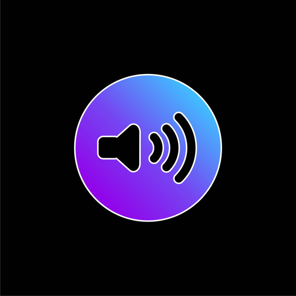 Кнопка керування звуком Синій градієнт Векторна піктограма
 - Вектор, зображення