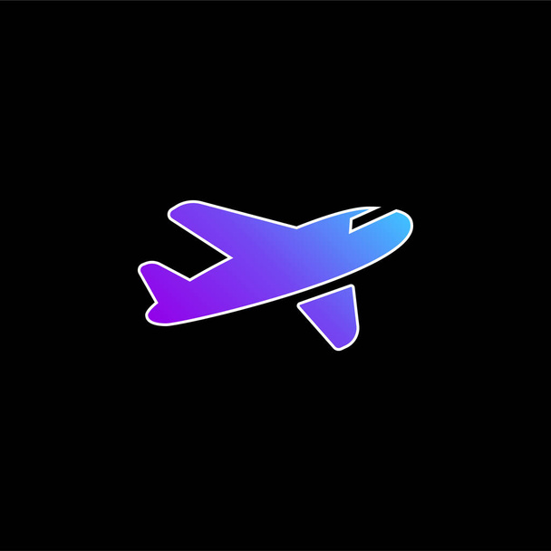 Icona del vettore del gradiente blu di trasporto aereo - Vettoriali, immagini