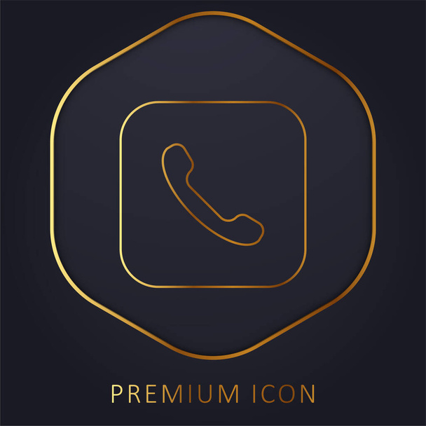 Apple linea dorata logo premium o icona - Vettoriali, immagini