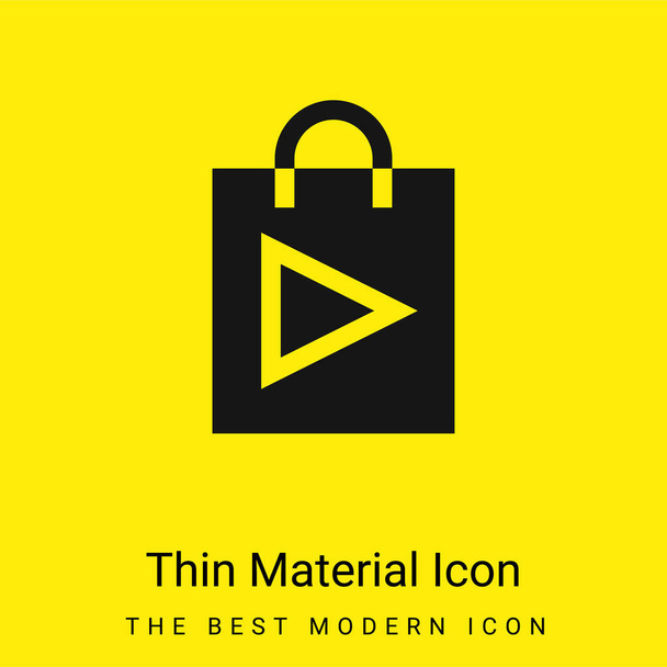 App Store minimal bright yellow material icon - Vector, Image