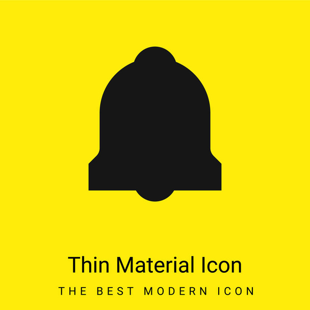 Alarm Bell icona minimale materiale giallo brillante - Vettoriali, immagini