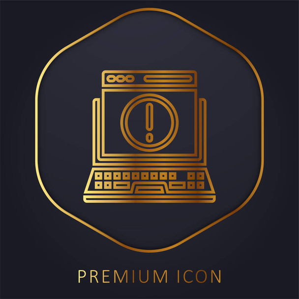 Toegang geweigerd gouden lijn premium logo of pictogram - Vector, afbeelding
