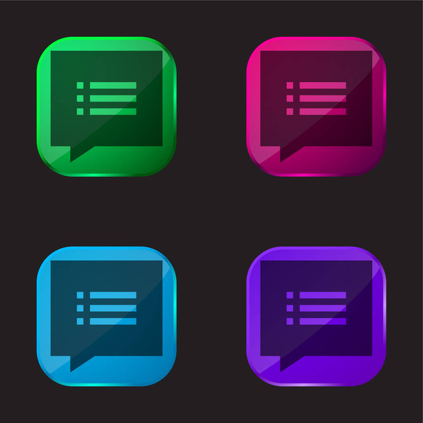 Argument čtyři ikony barevného skla - Vektor, obrázek