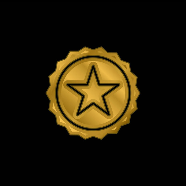 Premio oro placcato icona metallica o logo vettoriale - Vettoriali, immagini