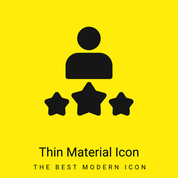 Best Employee minimal bright yellow material icon - Vector, Image