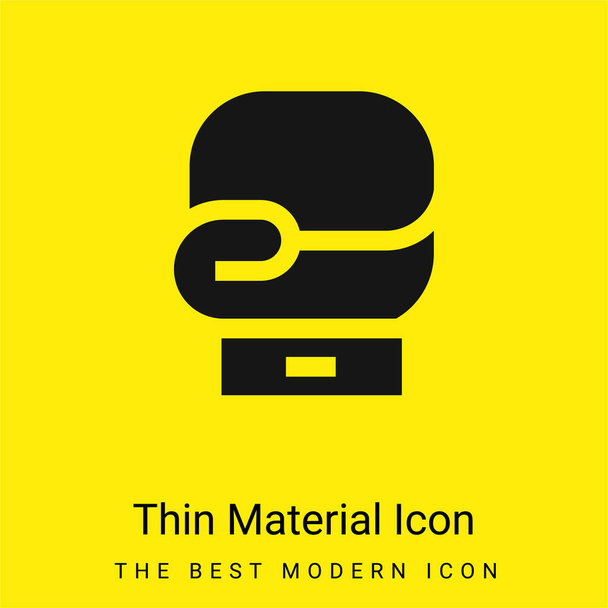 Box minimální jasně žlutý materiál ikona - Vektor, obrázek
