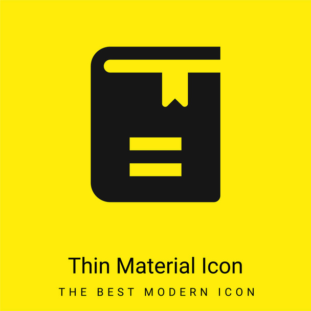 Boek minimaal fel geel materiaal icoon - Vector, afbeelding