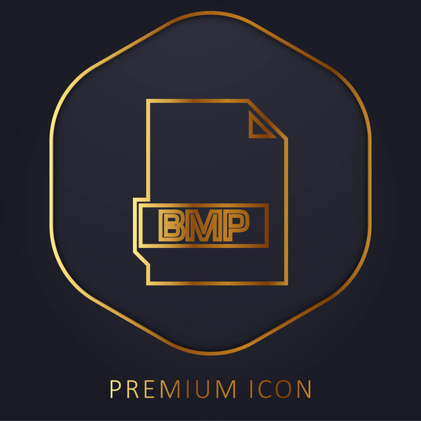 Bmp línea de oro logotipo premium o icono - Vector, imagen