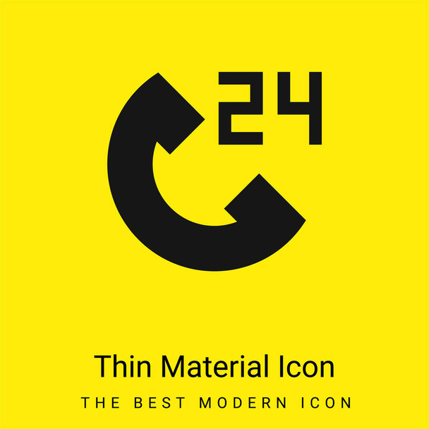 Icono de material amarillo brillante mínimo 24h - Vector, imagen
